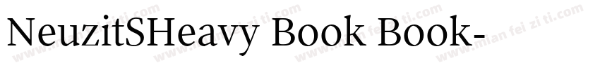 NeuzitSHeavy Book Book字体转换